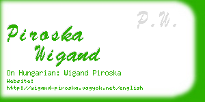 piroska wigand business card